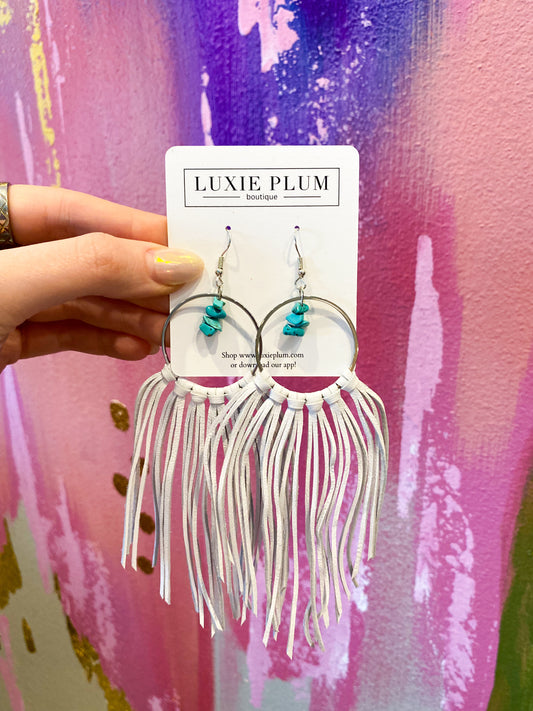 Avon Fringe Hoop Earrings
