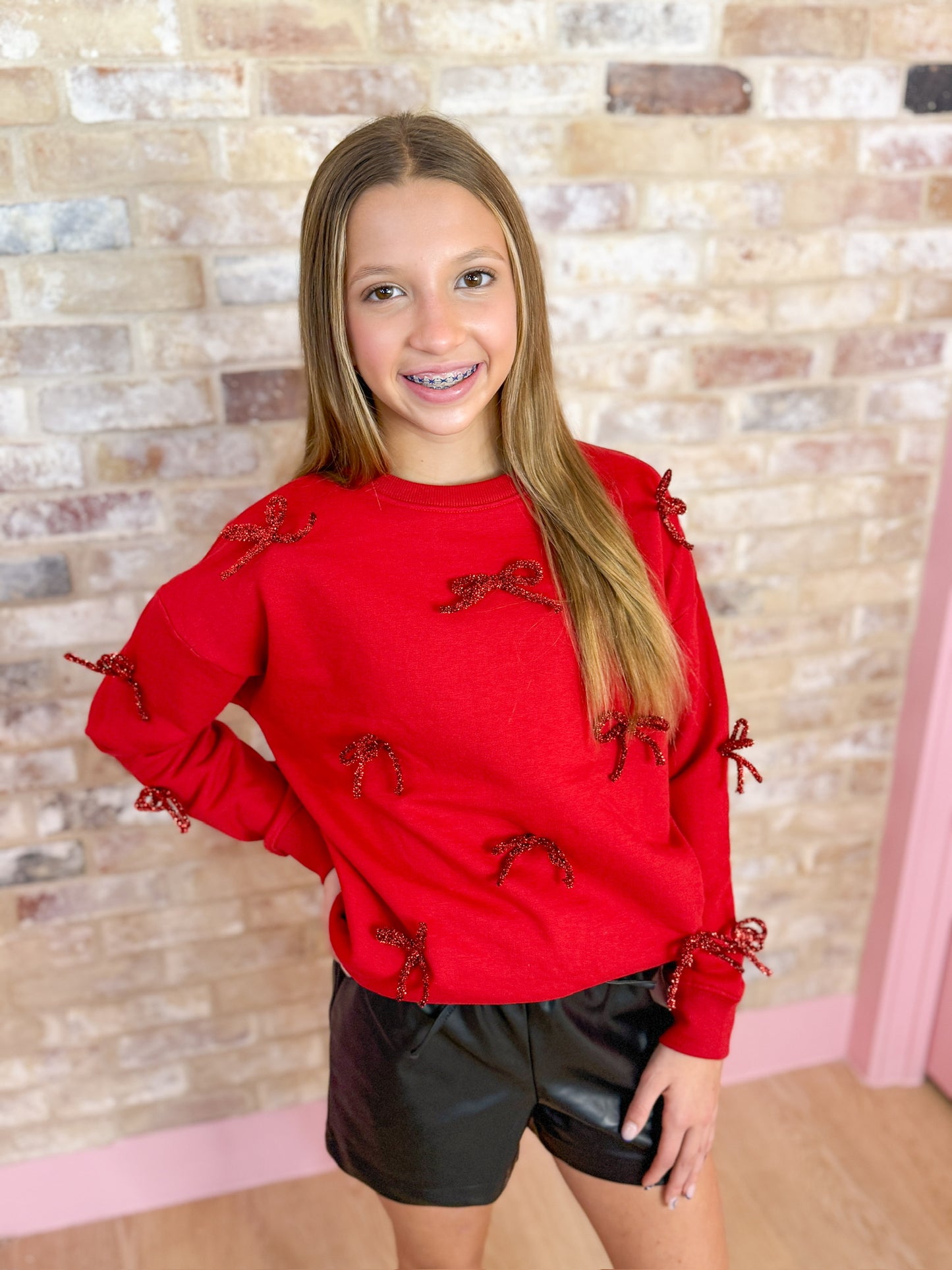 Little Luxies Bows Crewneck