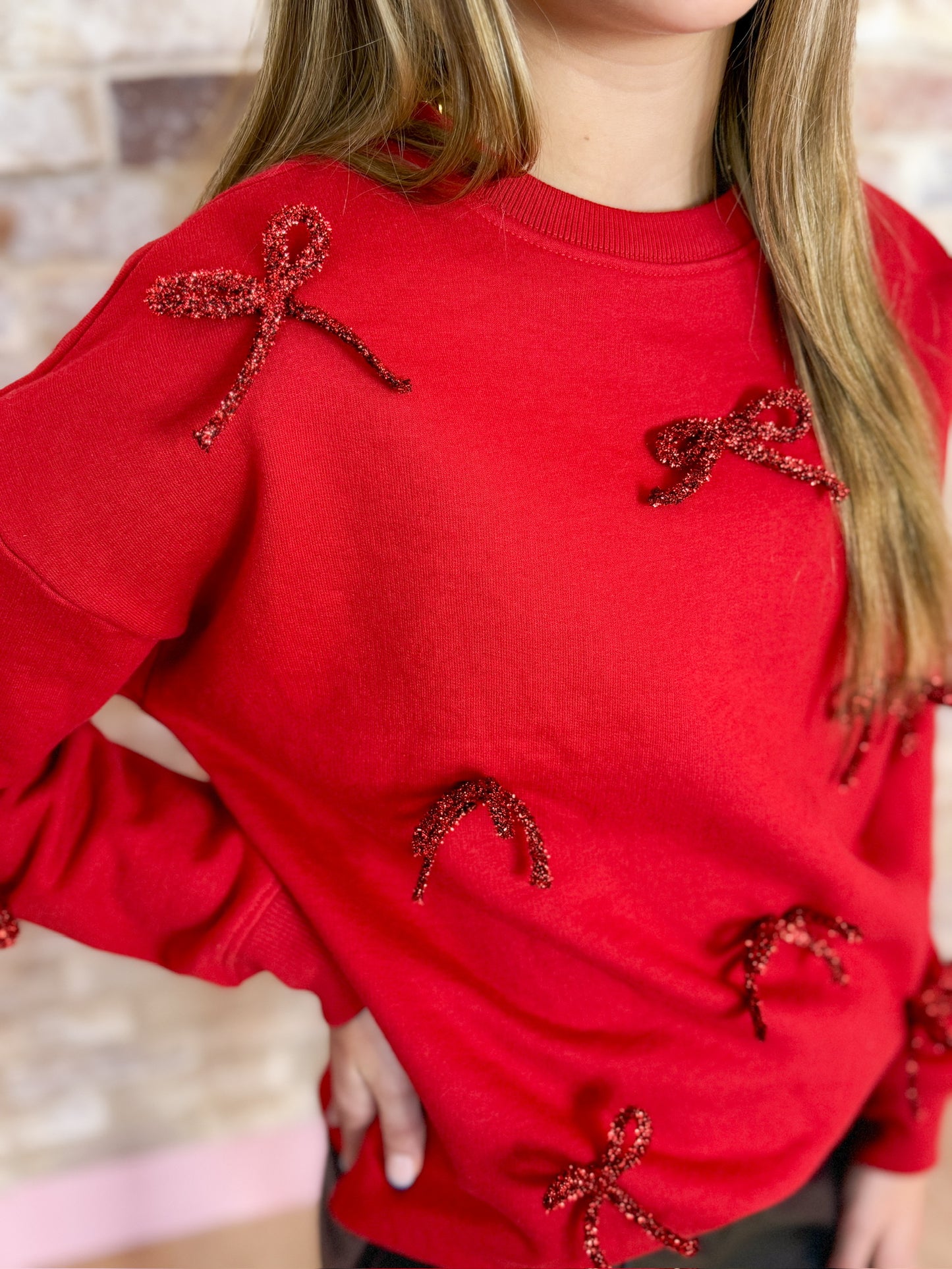 Little Luxies Bows Crewneck