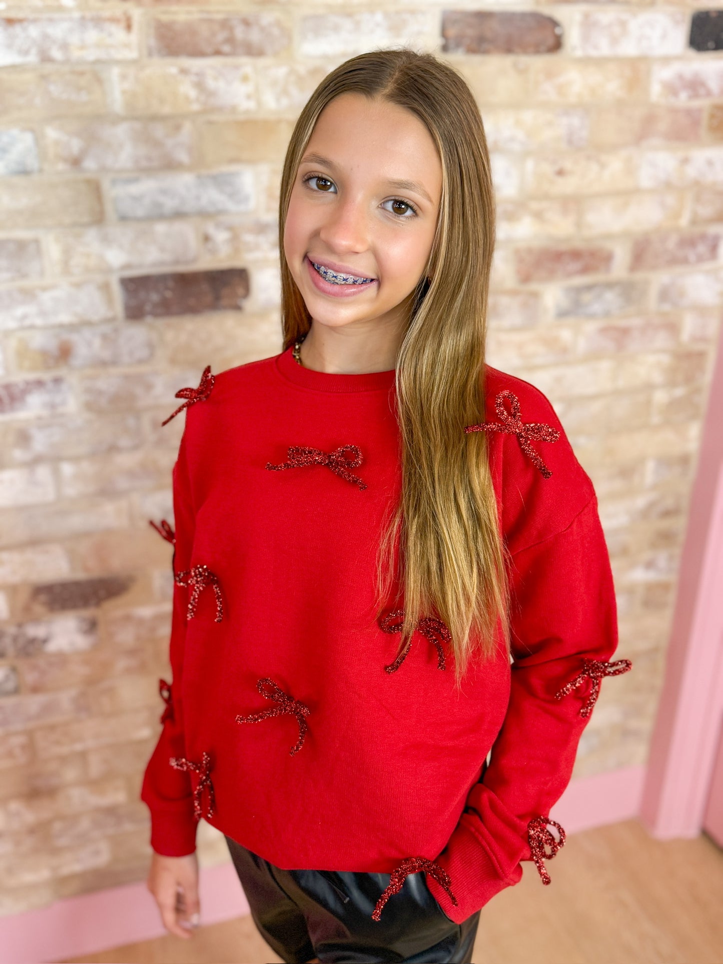 Little Luxies Bows Crewneck