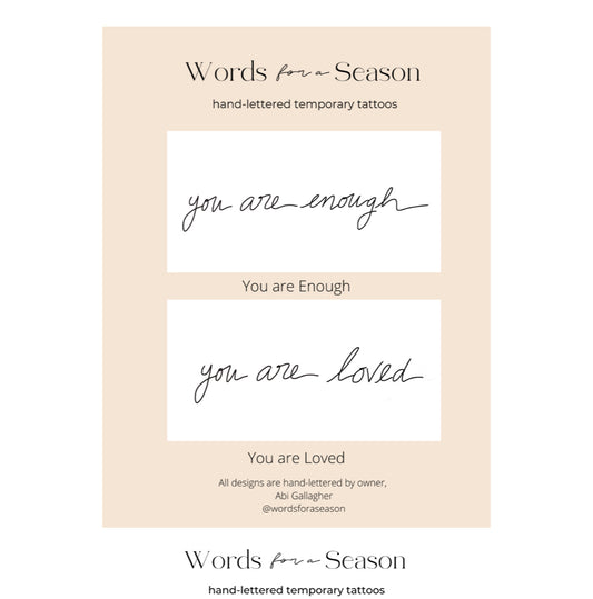 2 Pack Temporary Tattoos