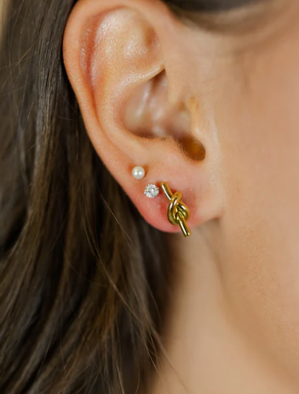 Gold Knot Studs