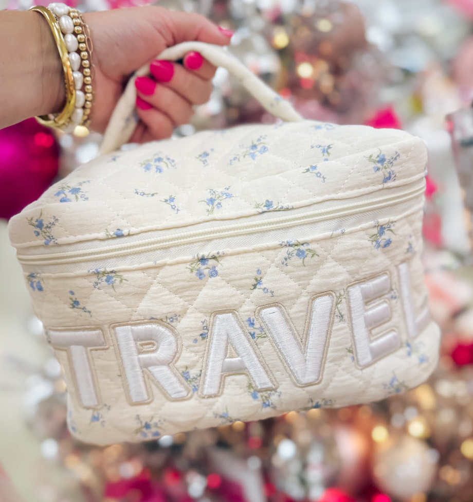 Floral Travel Cosmetic Bag