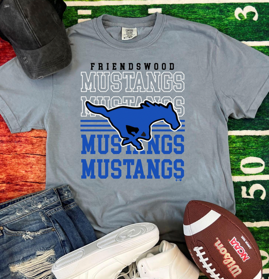 Adults Mustangs Logo Tee