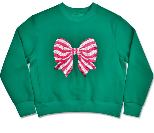 Bow Sequins Sweatshirt