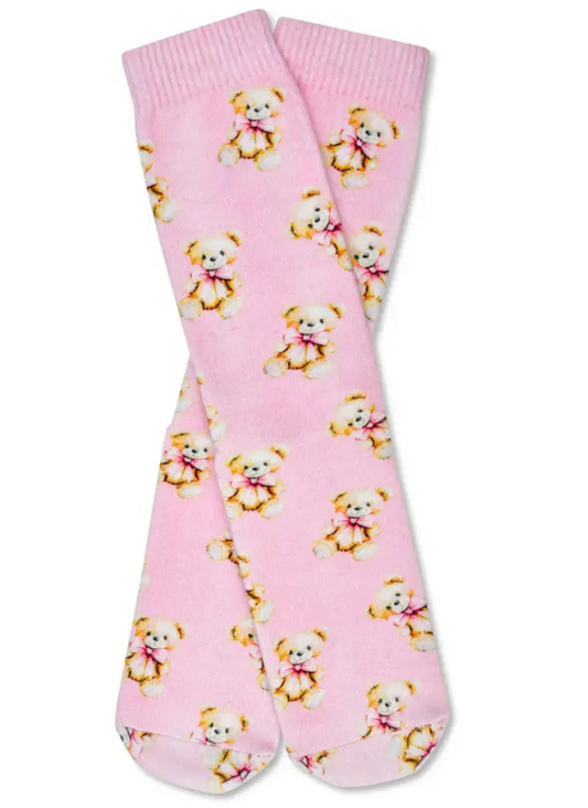 Beary Cute Pink Socks
