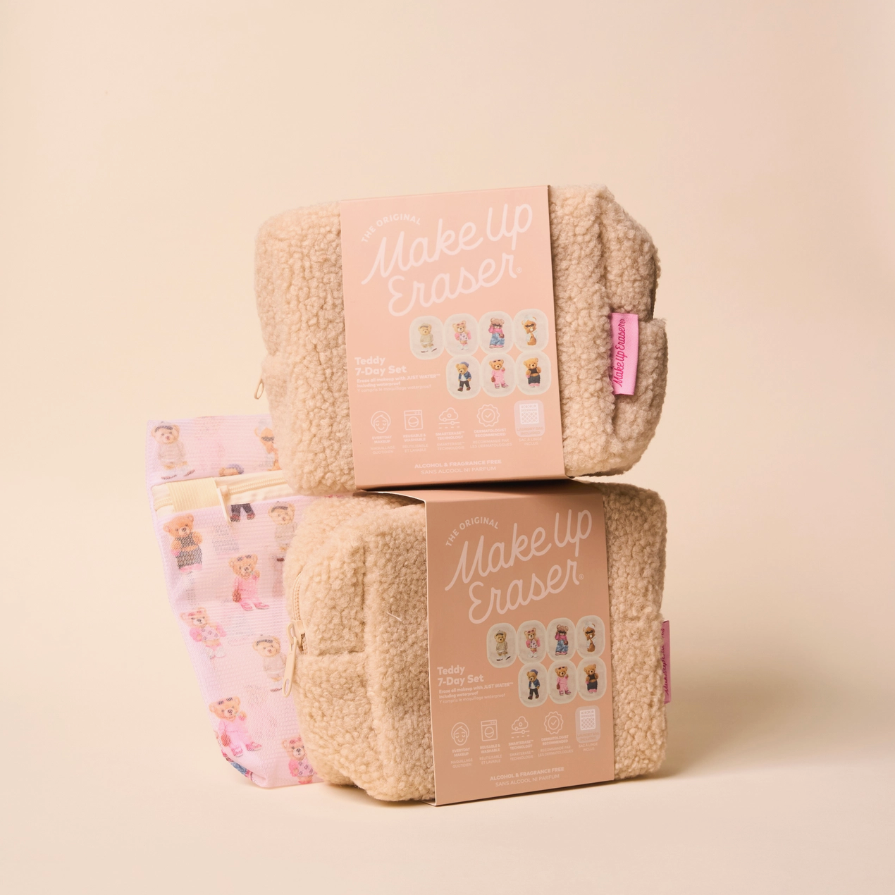 Teddy Bear 7-Day Gift Set & Plush Cosmetic Bag