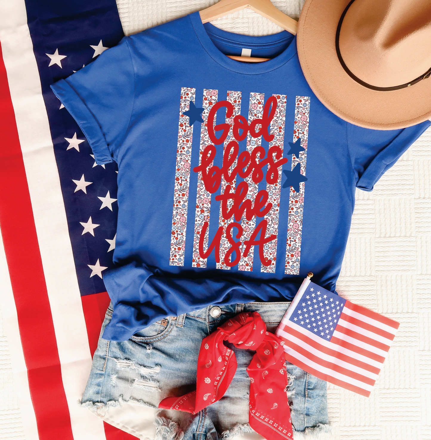 Little Luxies God Bless The USA Tee