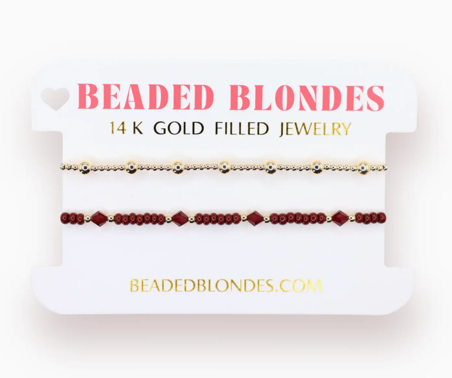 Eleanor Bracelet Set - Burgundy/June