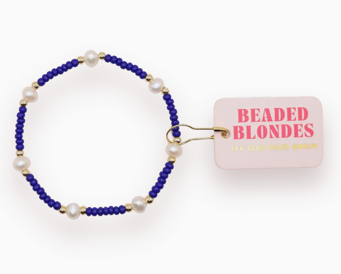 Pearl Bracelet - Cobalt Blue