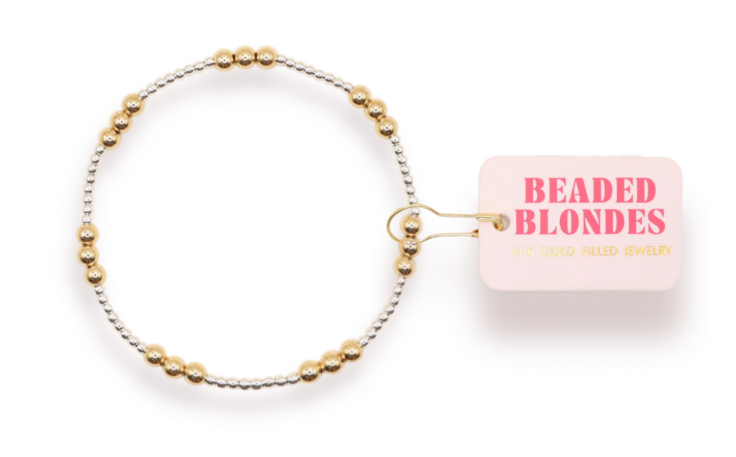 ILY Bracelet - Silver w/ Gold