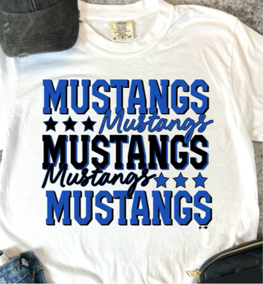 Youth Mustangs Stars Tee