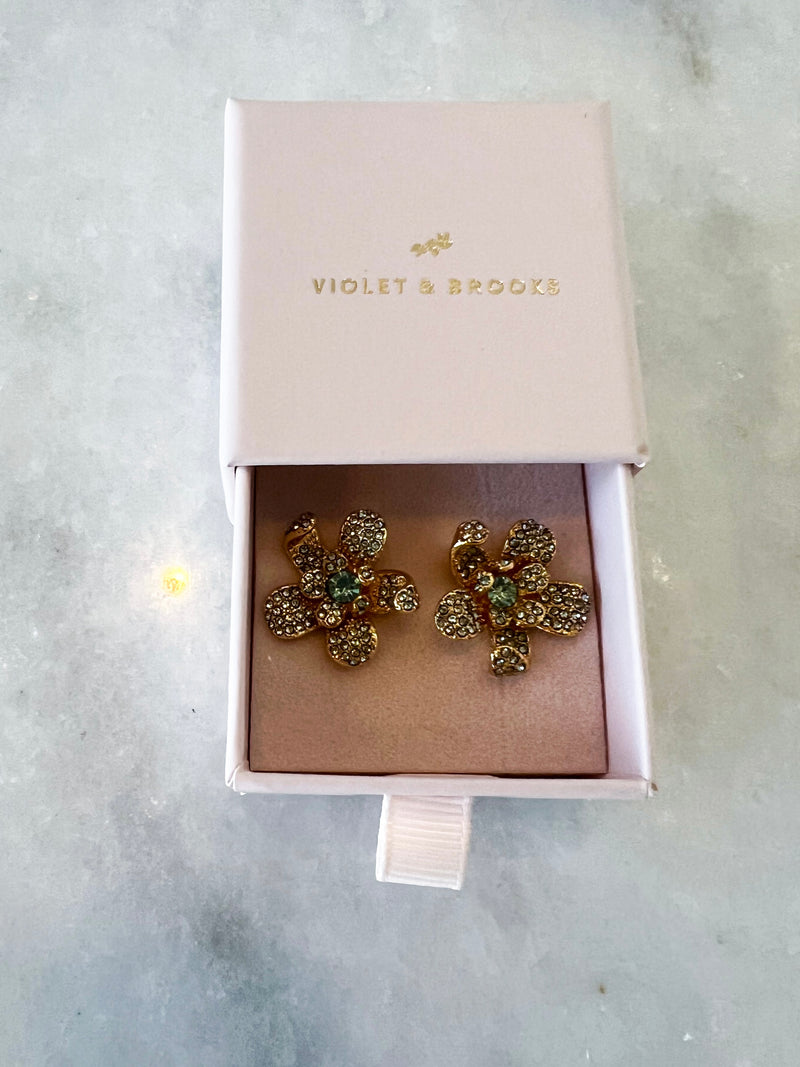 Flower Boxed Post Earrings
