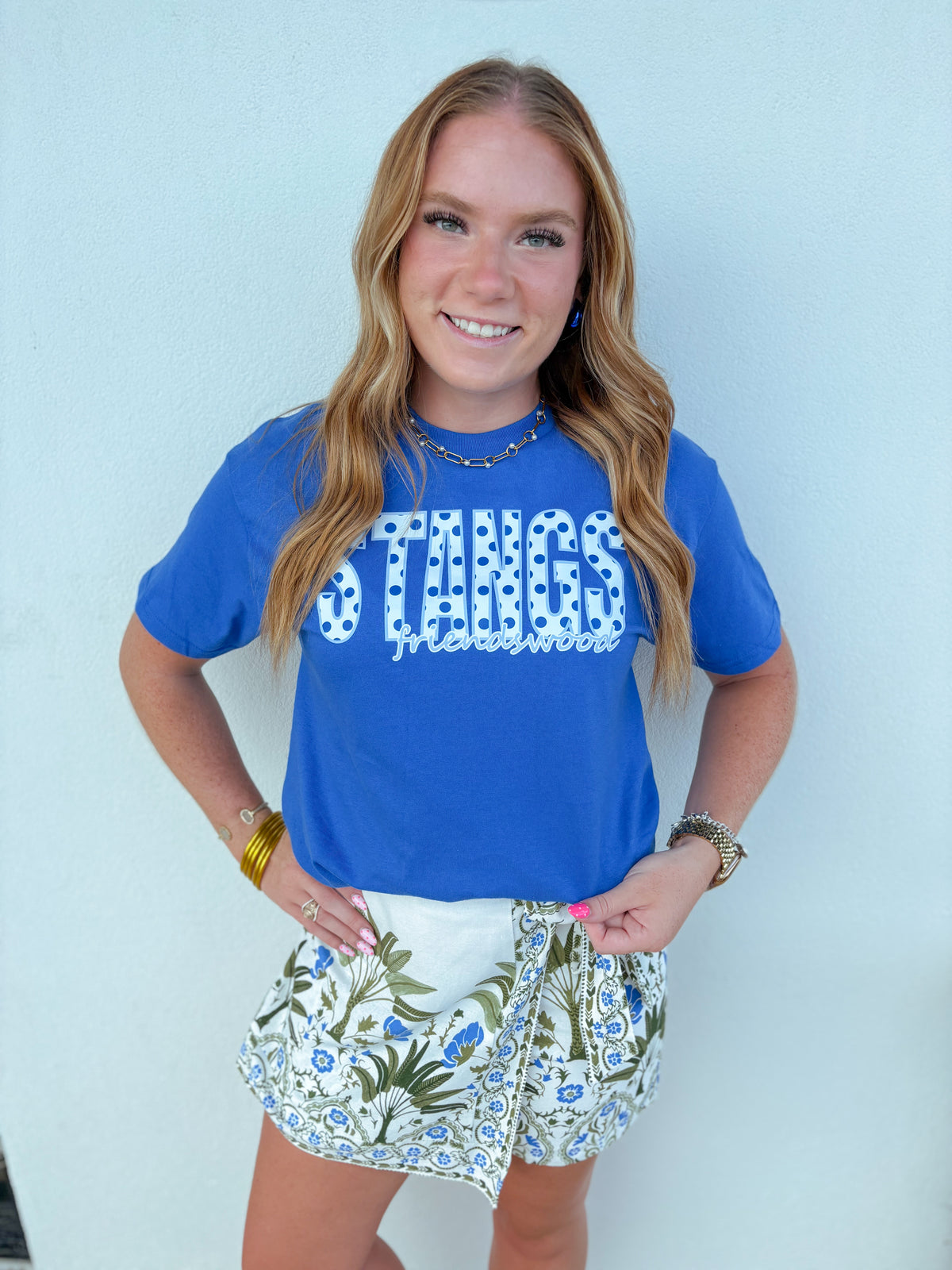 Mustangs Polka Dot Tee - Adults