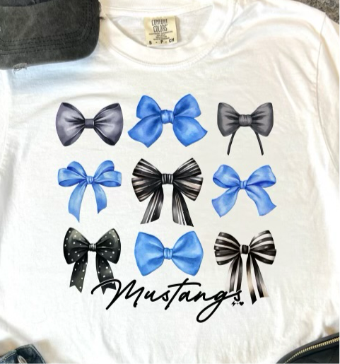 Youth Mustangs Bow Tee