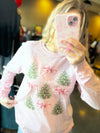 Pink Bow Christmas Tree Tee