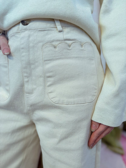 Peaceful Feeling Pants - Ecru