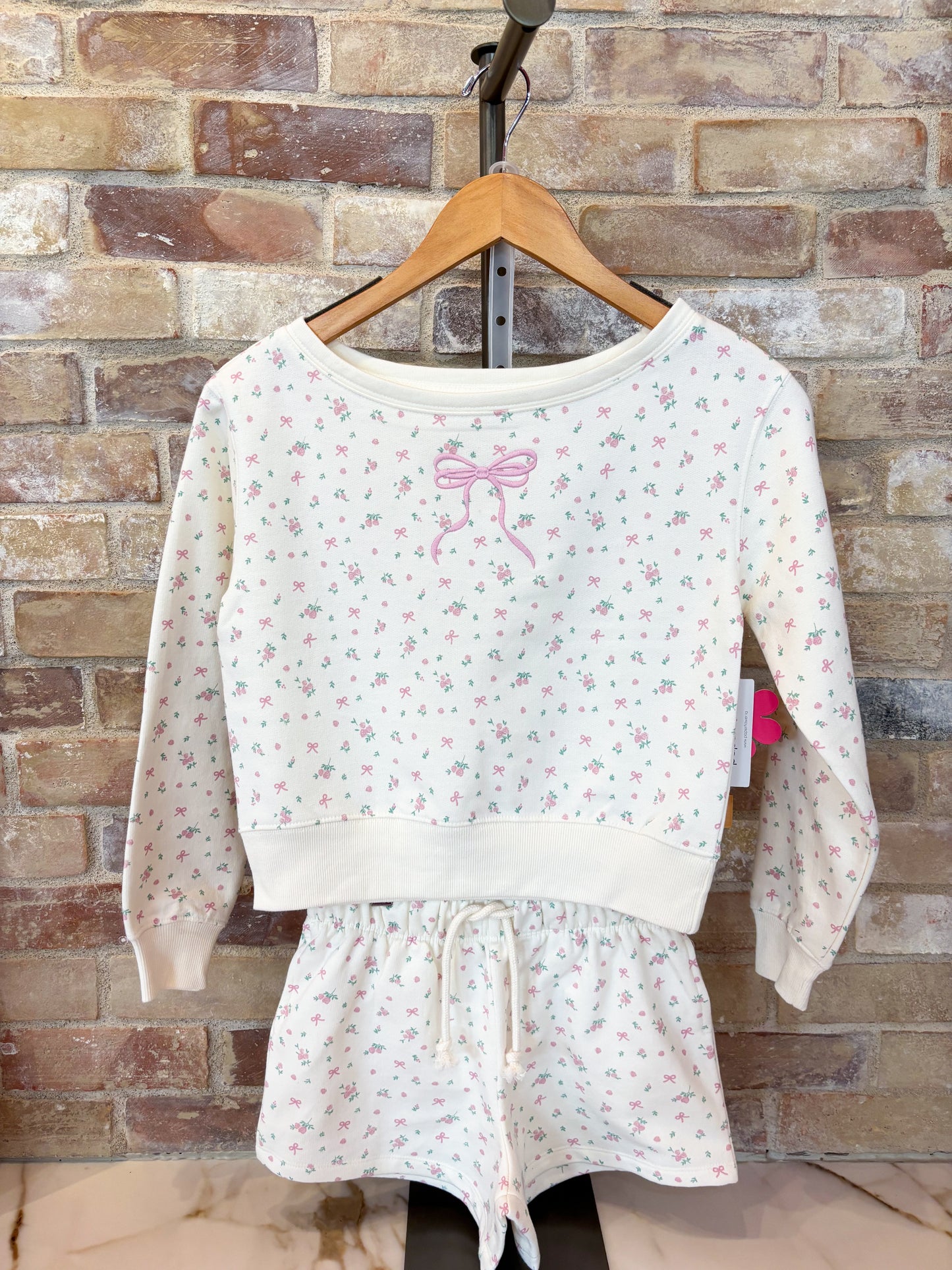 Little Luxies Ditsy Rose Crewneck