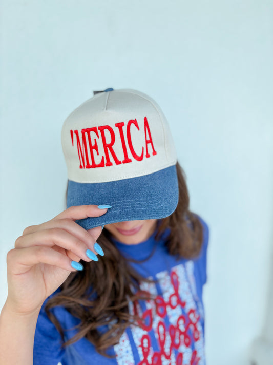 'Merica Denim Hat