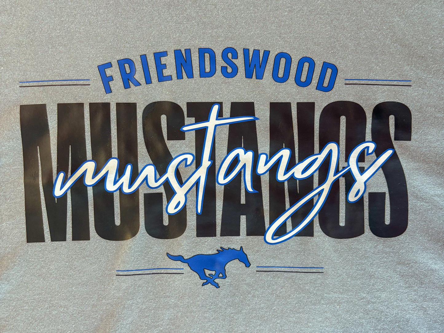 Mustangs Script Tee - Adults