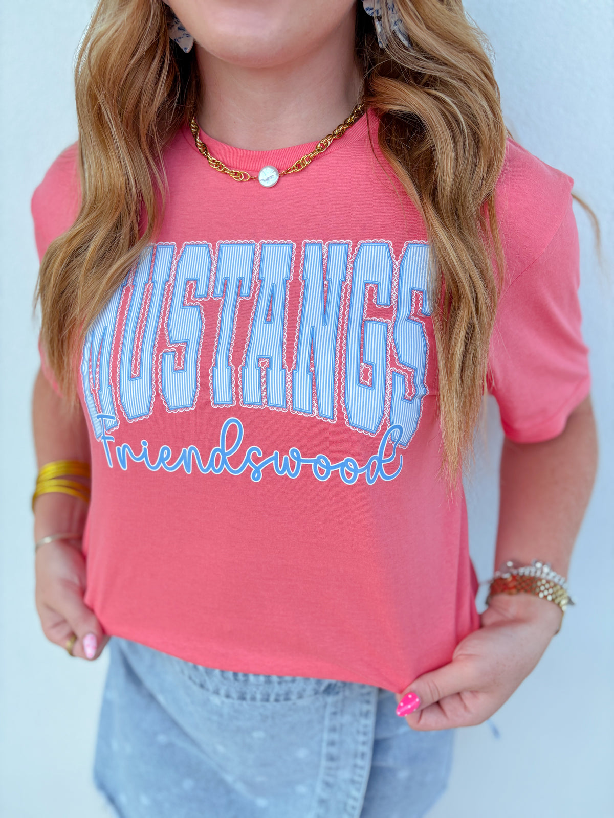 Mustangs Stripe Tee - Adults