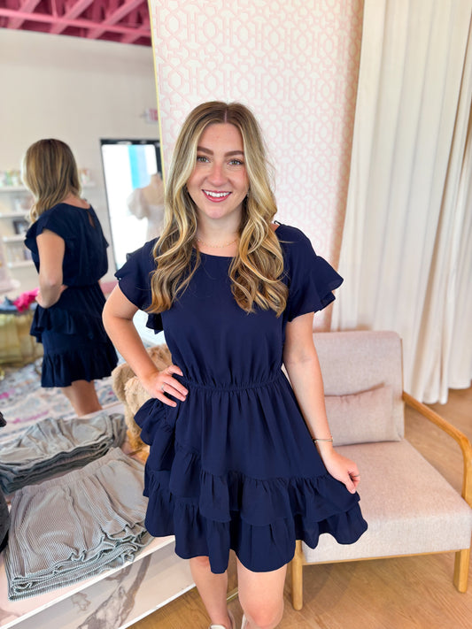 Divine Bliss Dress - Navy