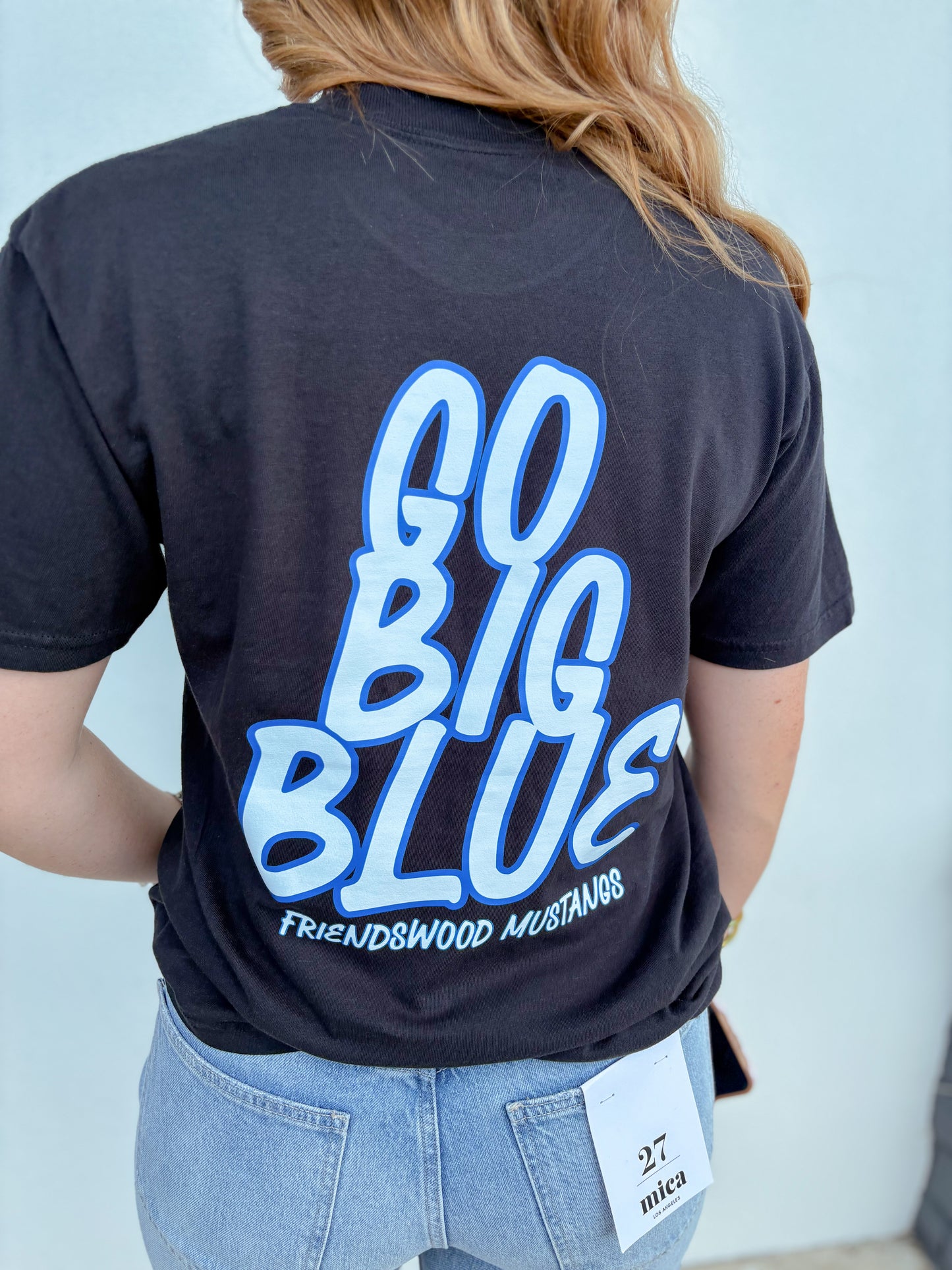 Go Big Blue Mustang Tee - Adults