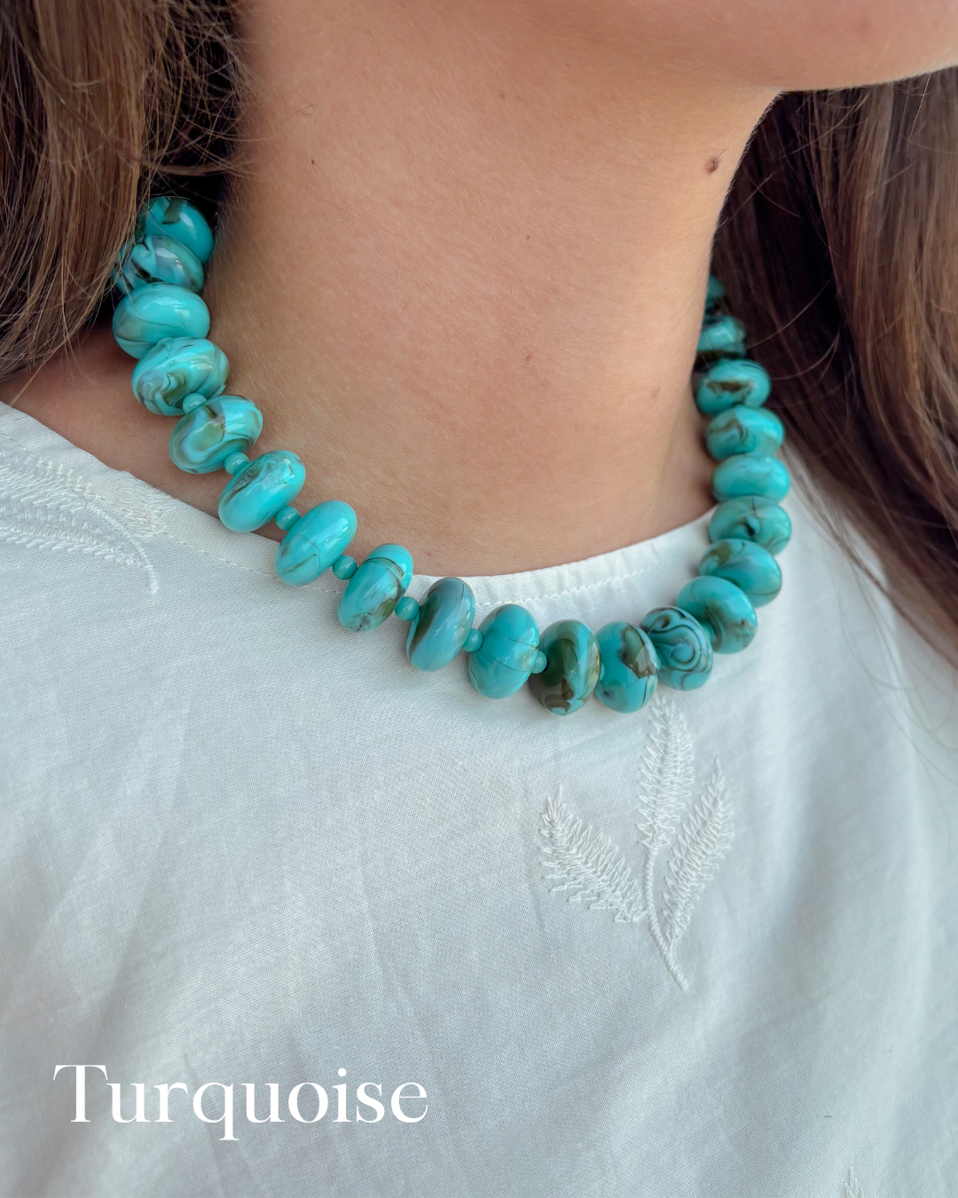 Marble Beaded Necklace