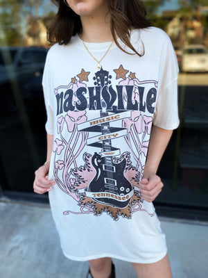 Nashville Music City T-Shirt Dress