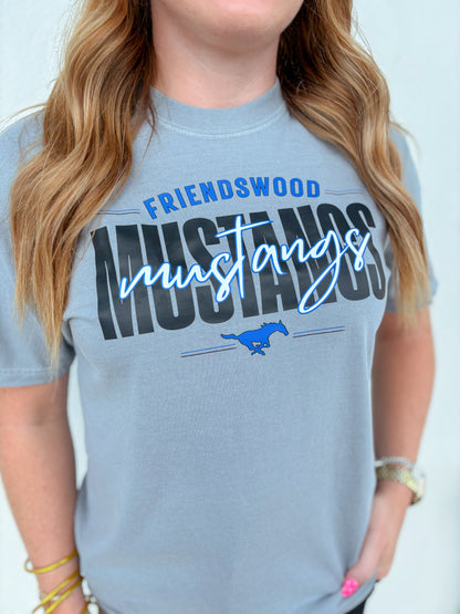 Mustangs Script Tee - Adults