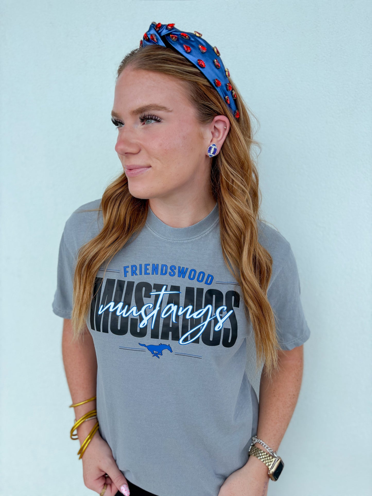 Mustangs Script Tee - Adults
