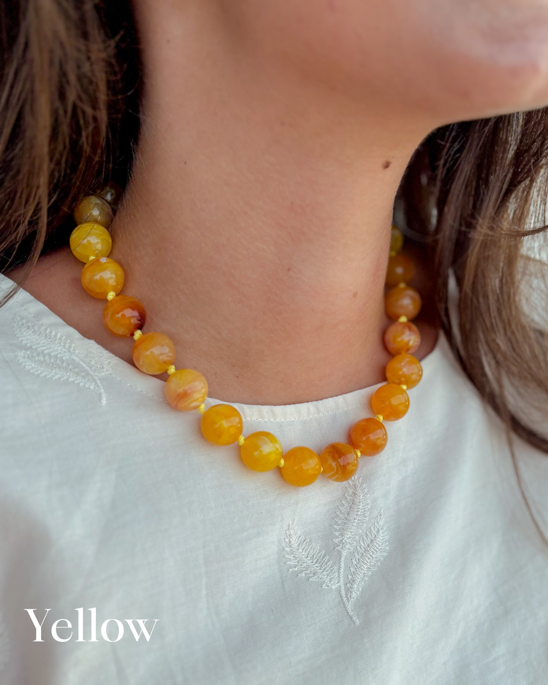 Marble Beaded Necklace