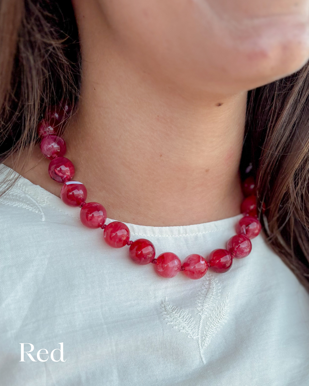 Marble Beaded Necklace