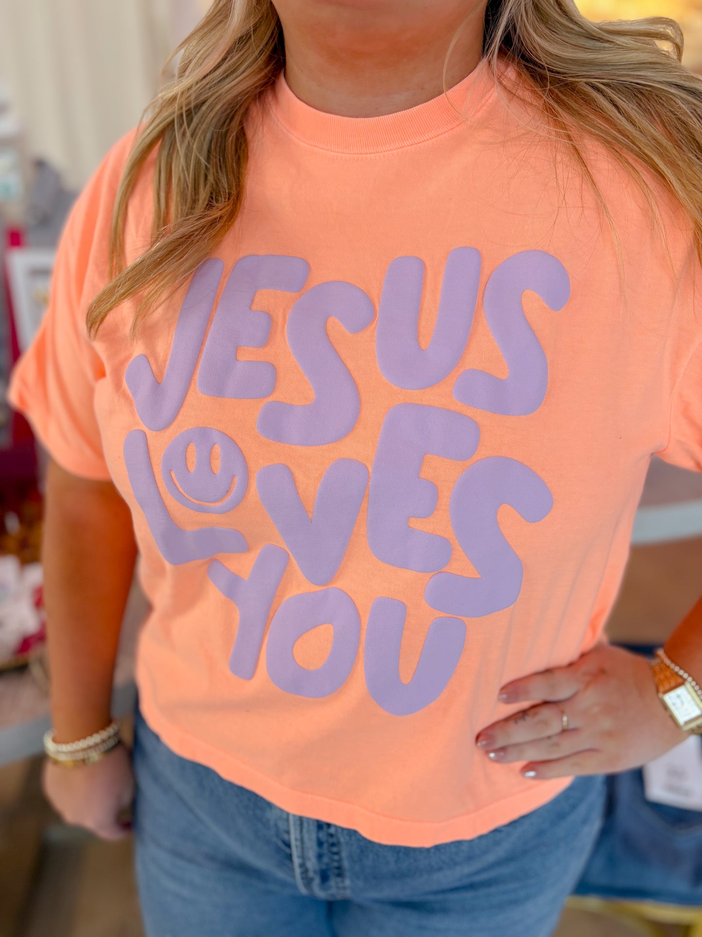 Jesus Loves You Smiley Tee
