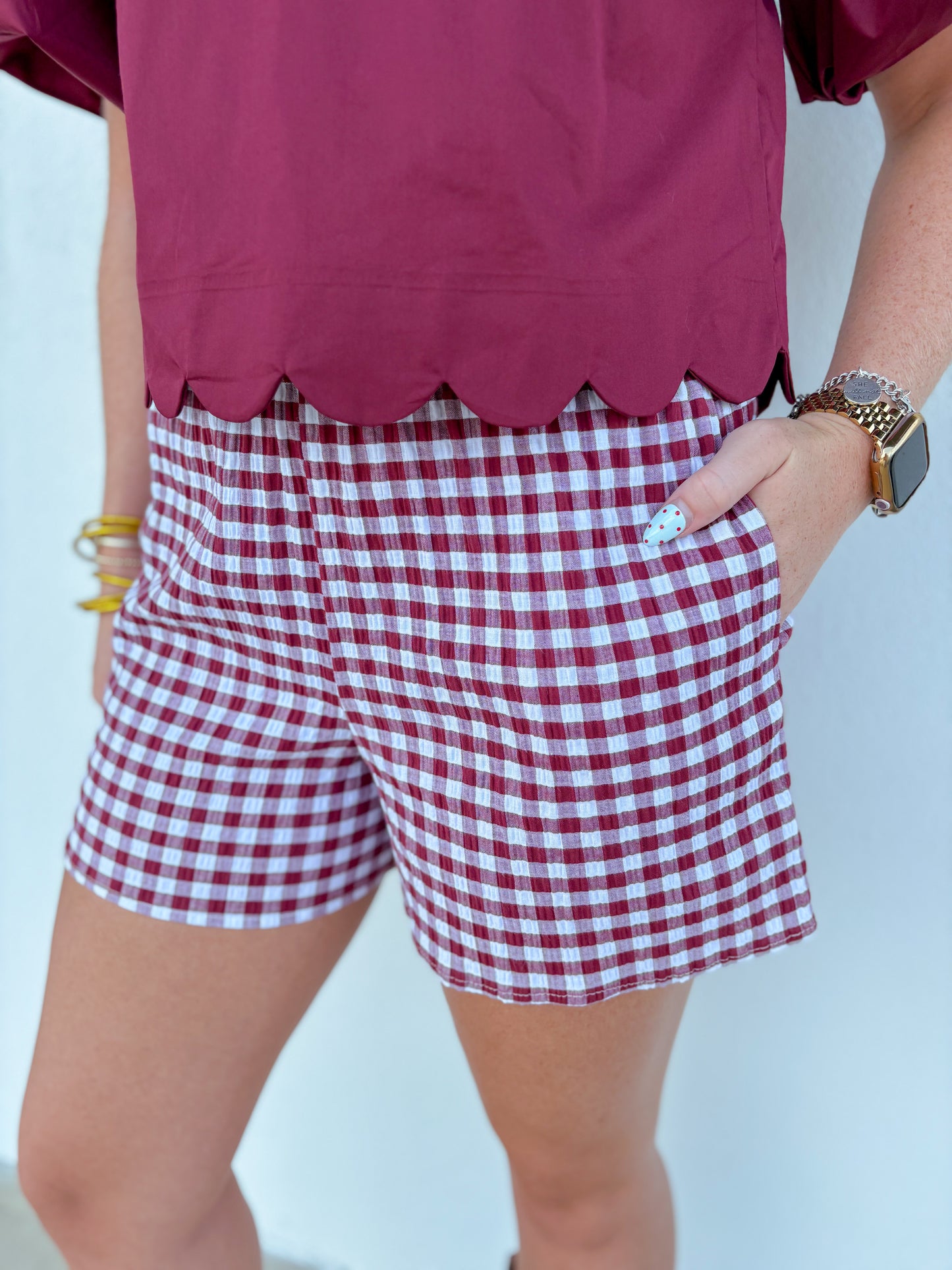 Faye Shorts - Maroon