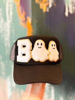 BOO Chenille Trucker Hat