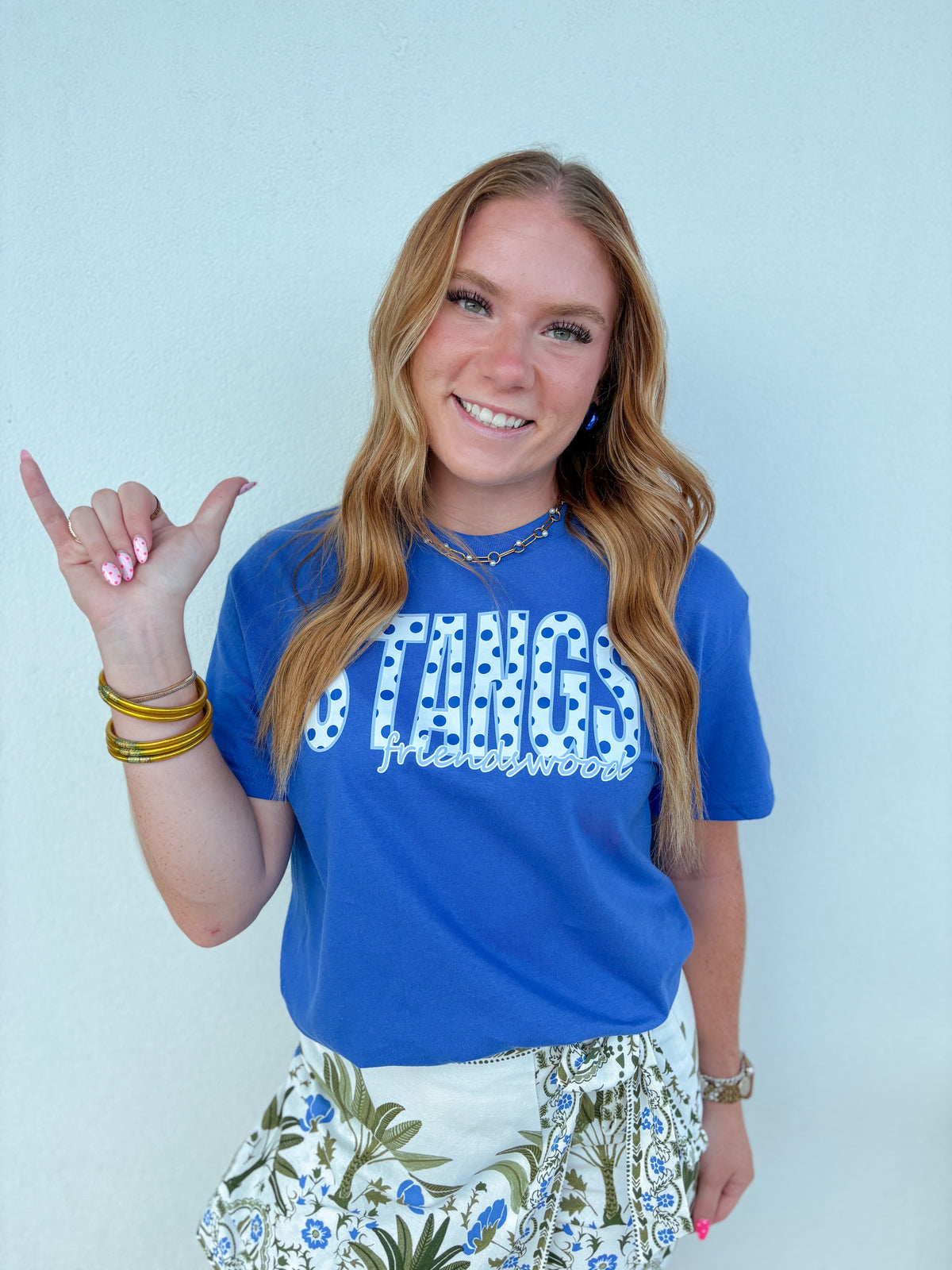 Mustangs Polka Dot Tee - Adults