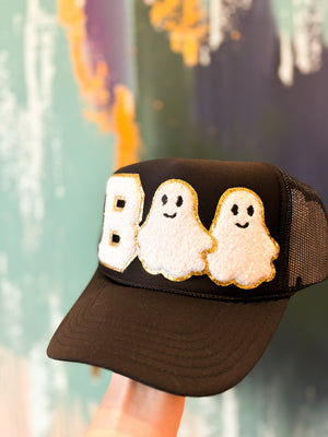 BOO Chenille Trucker Hat