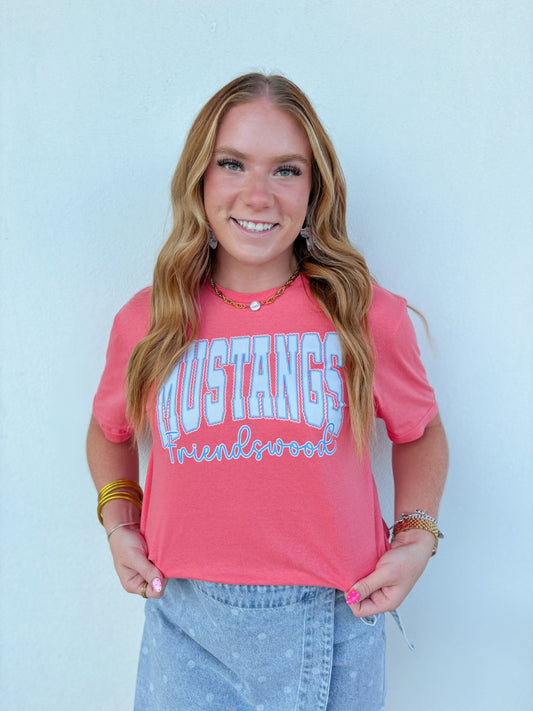 Mustangs Stripe Tee - Adults