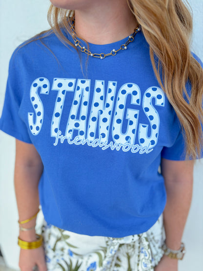 Mustangs Polka Dot Tee - Adults