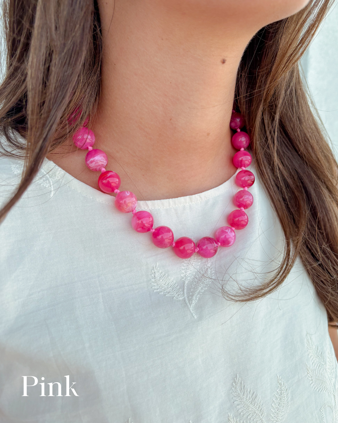 Marble Beaded Necklace