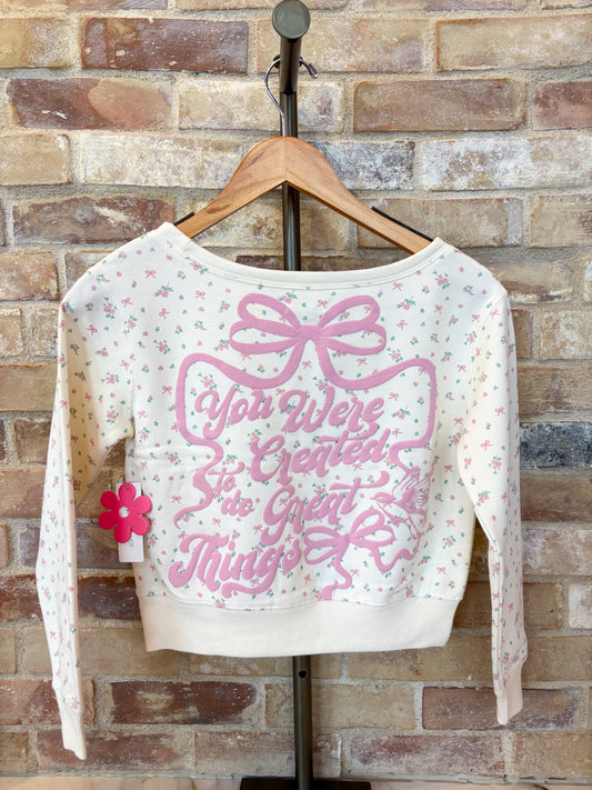 Little Luxies Ditsy Rose Crewneck