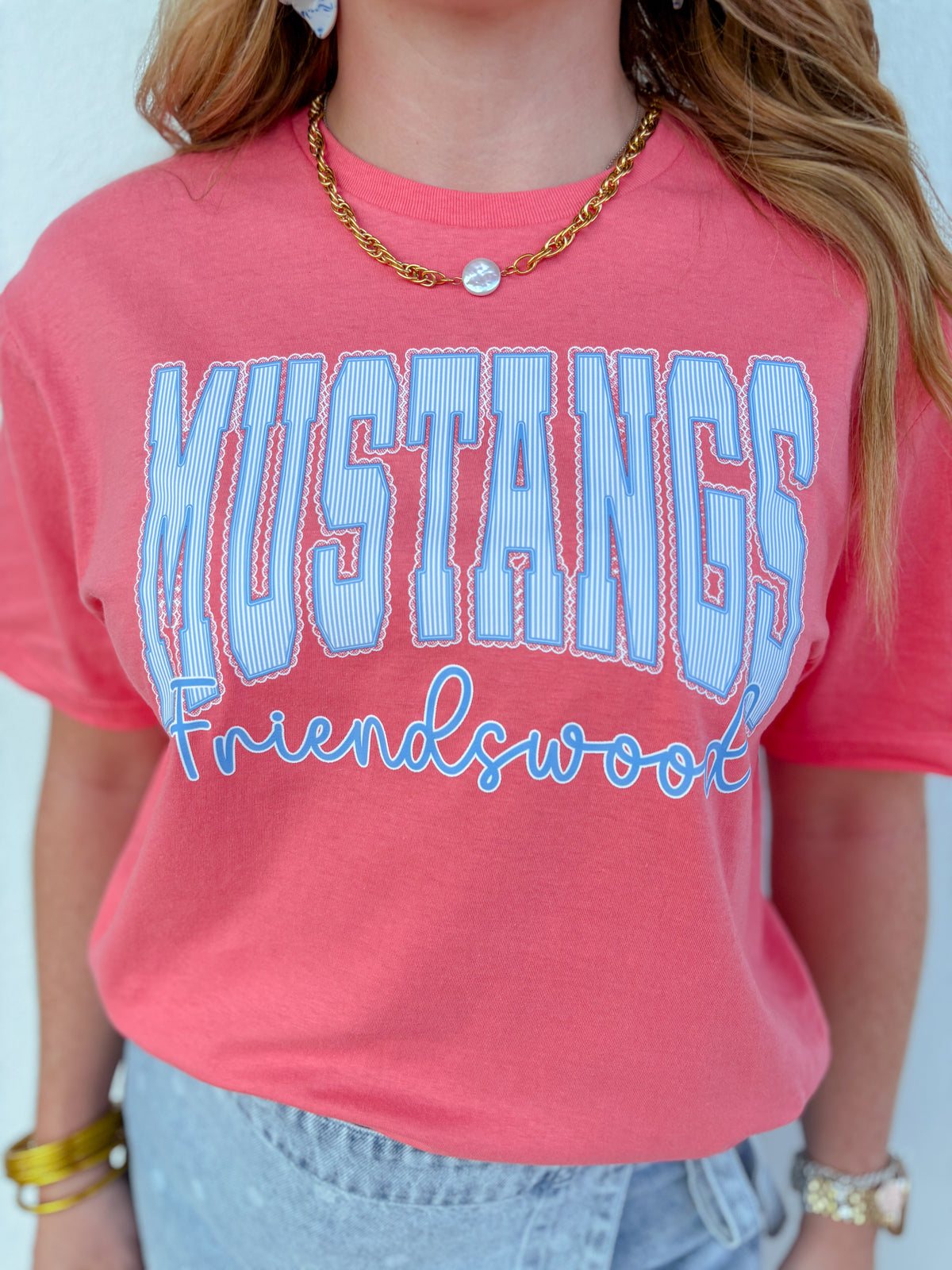 Mustangs Stripe Tee - Adults