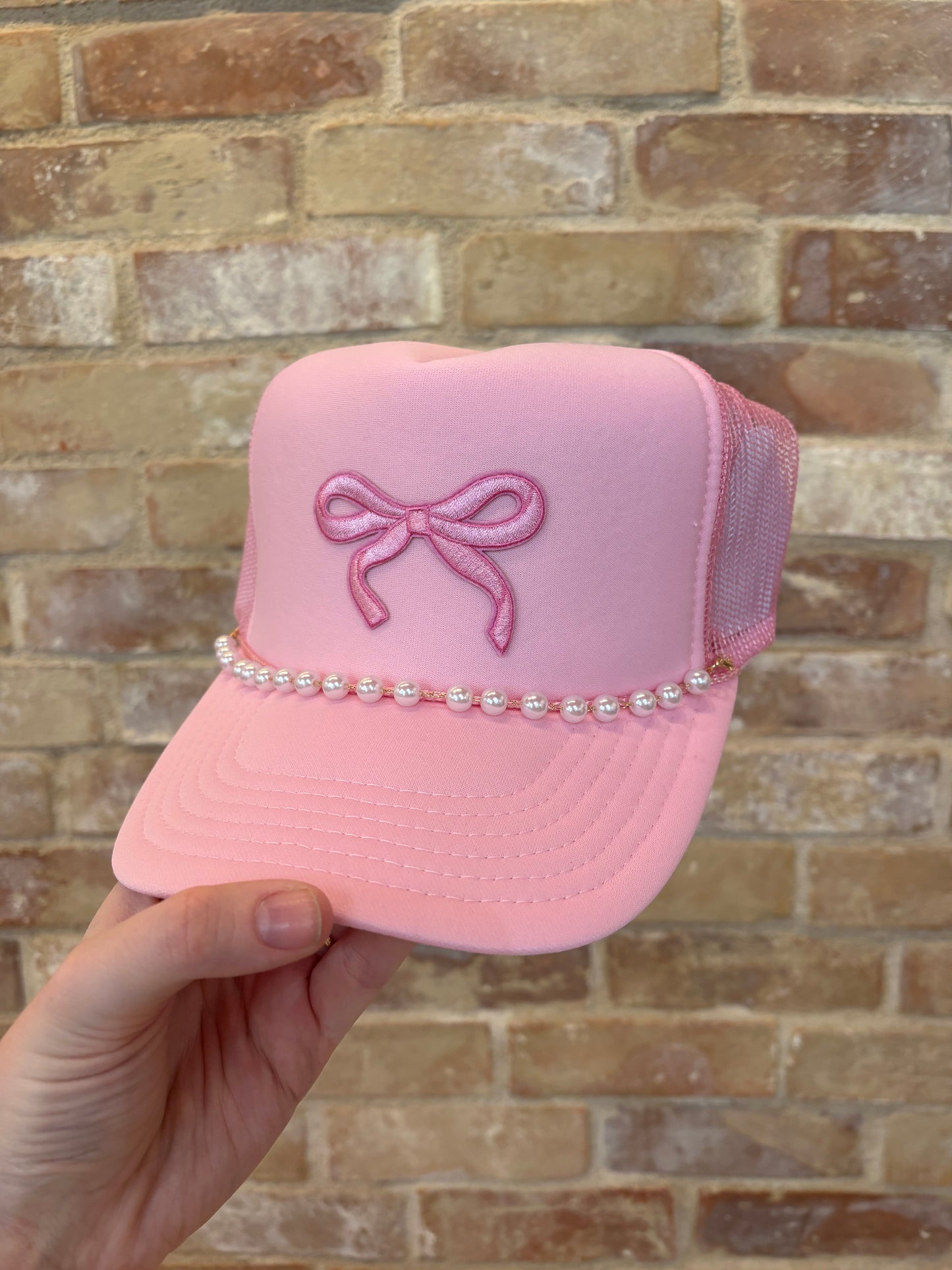 Pink Bow Trucker Hat