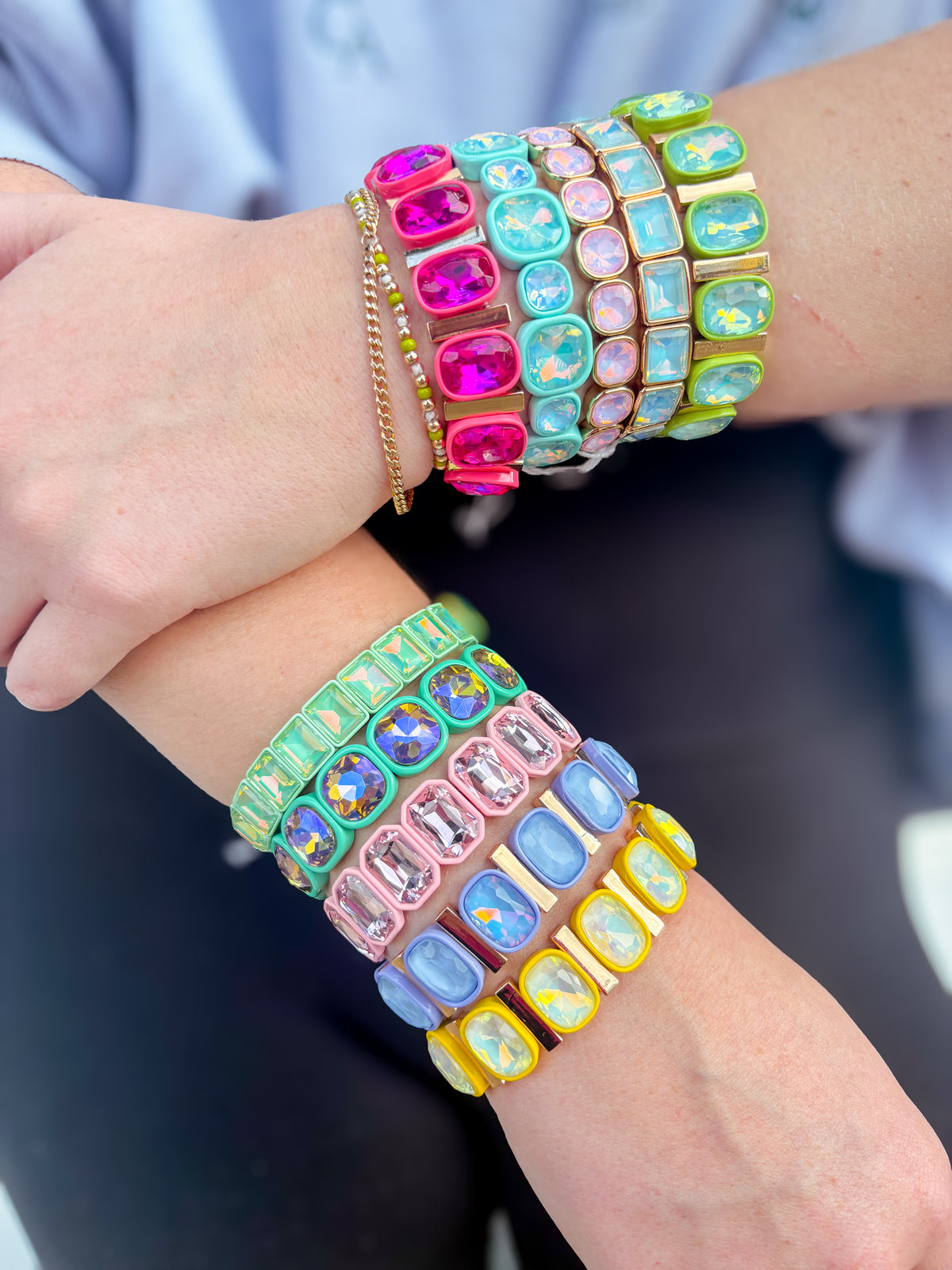 Colorful Gem Bracelets