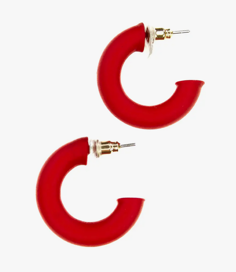 Chunky Hoops - Matte Red