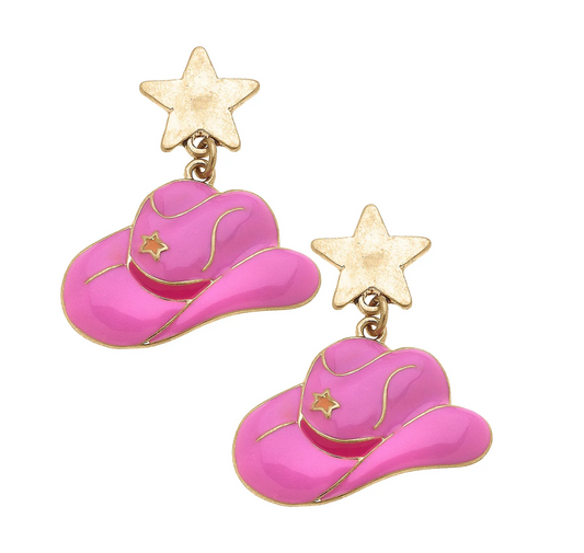 Rodeo Star Cowboy Hat Earrings