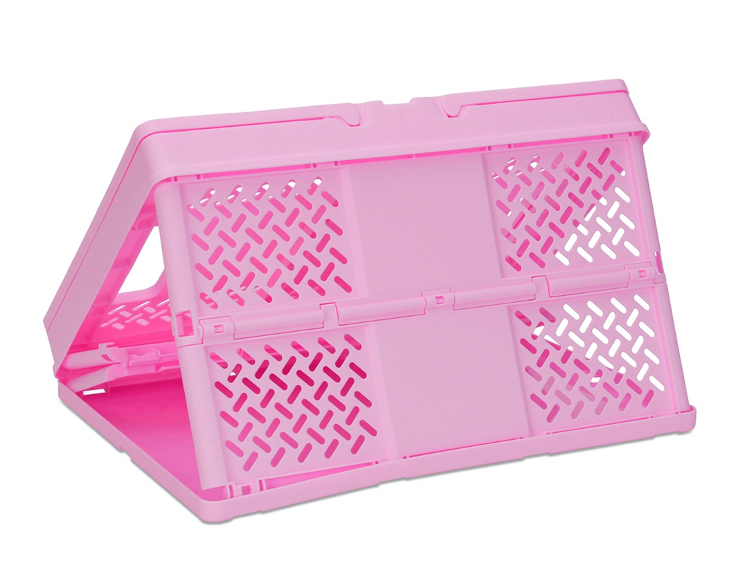 Large Pink Foldable Storage Crate