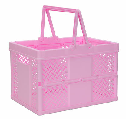 Large Pink Foldable Storage Crate