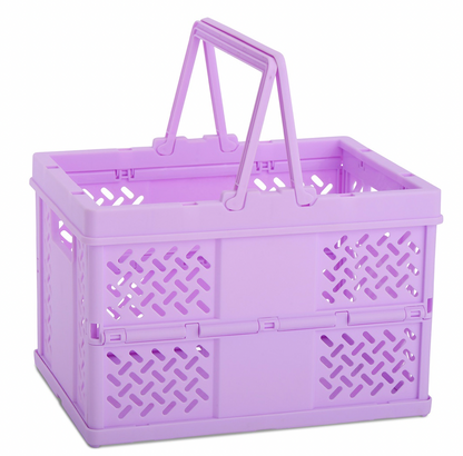 Small Purple Foldable Storage Crate